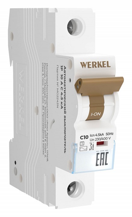 Автоматический выключатель 1P Werkel Автоматические выключатели W901P104 фото 1 — Магазин svetno.ru