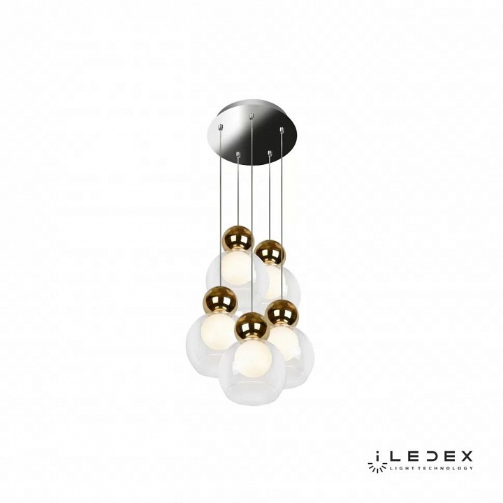 Подвесной светильник iLedex Blossom C4476-5R GL фото 1 — Магазин svetno.ru