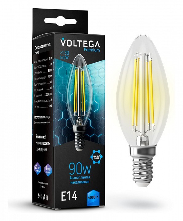 Лампа светодиодная Voltega Premium E14 7Вт 4000K 7135 фото 1 — Магазин svetno.ru